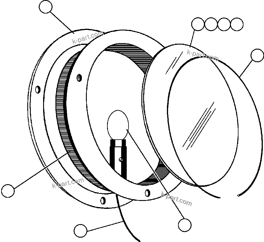 Komatsu parts book diagram for AFE47-BZ 730E  S/N A30246-A30256  HAMMERSLEY IRON: LIGHT ASSEMBLY (WEIGHING SYSTEM)