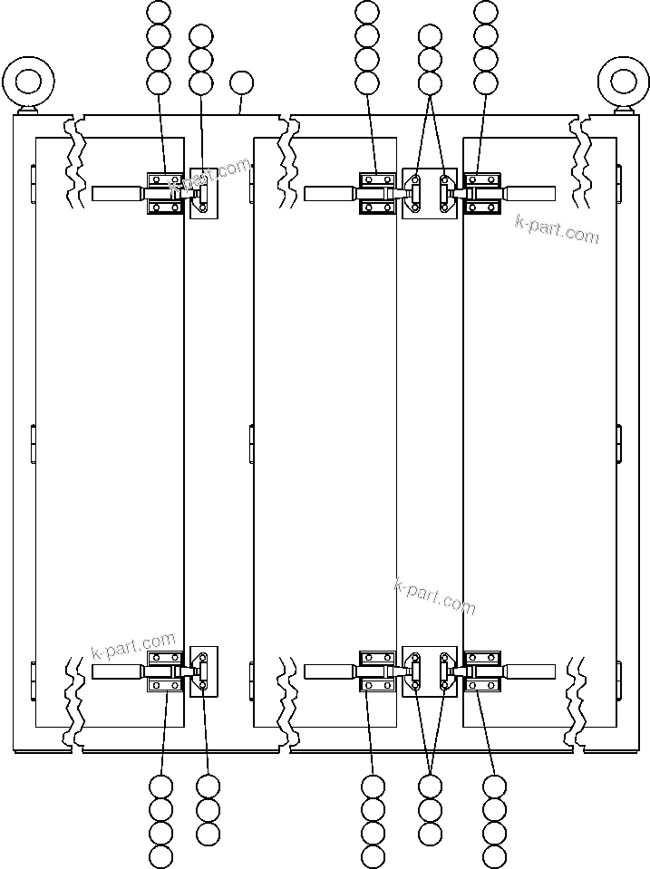 Komatsu parts book diagram for AFE47-BZ 730E  S/N A30246-A30256  HAMMERSLEY IRON: CONTROL CABINET ASSEMBLY (EK3497)