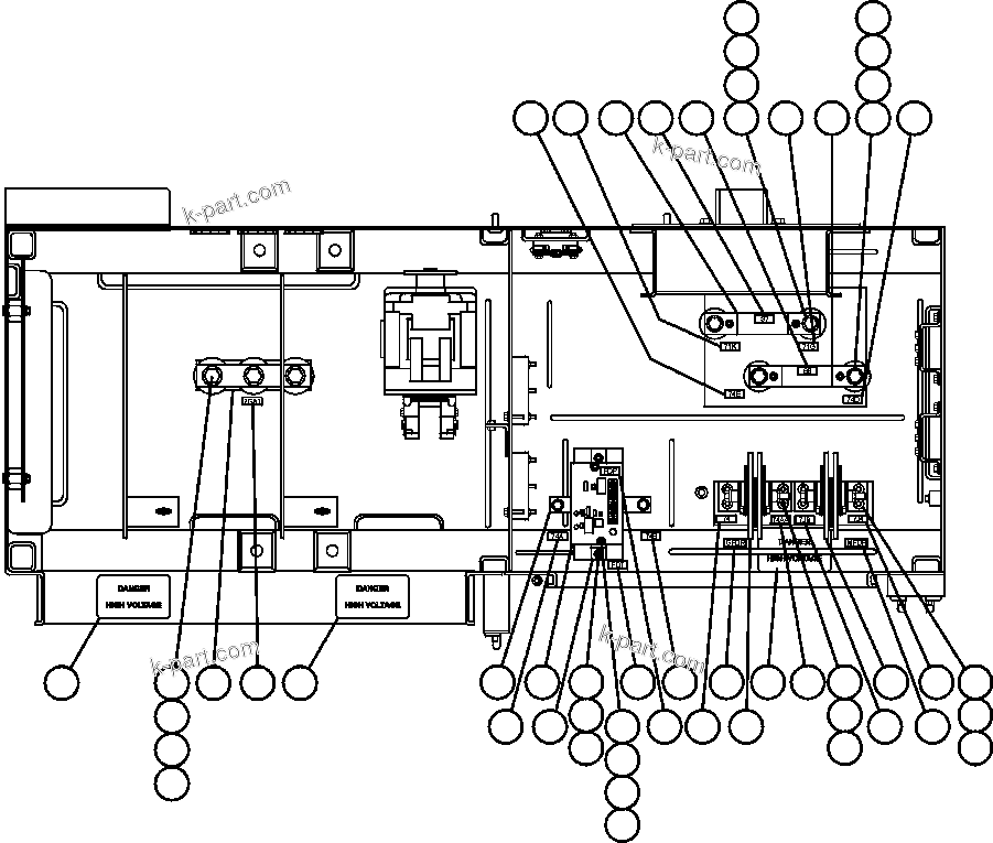 Komatsu parts book diagram for AFE47-BZ 730E  S/N A30246-A30256  HAMMERSLEY IRON: CONTROL CABINET - FLOOR