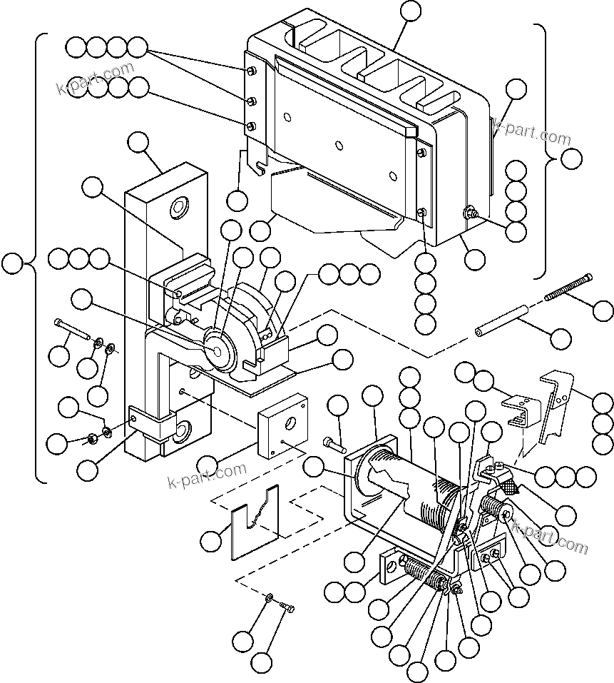 Komatsu parts book diagram for AFE47-BZ 730E  S/N A30246-A30256  HAMMERSLEY IRON: CONTACTOR - GF & MF (VE1317)