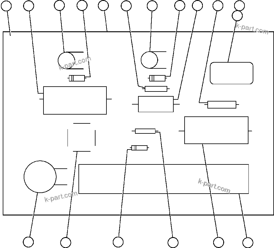 Komatsu parts book diagram for AFE47-BZ 730E  S/N A30246-A30256  HAMMERSLEY IRON: PANEL - F.D.P. (VE6113)