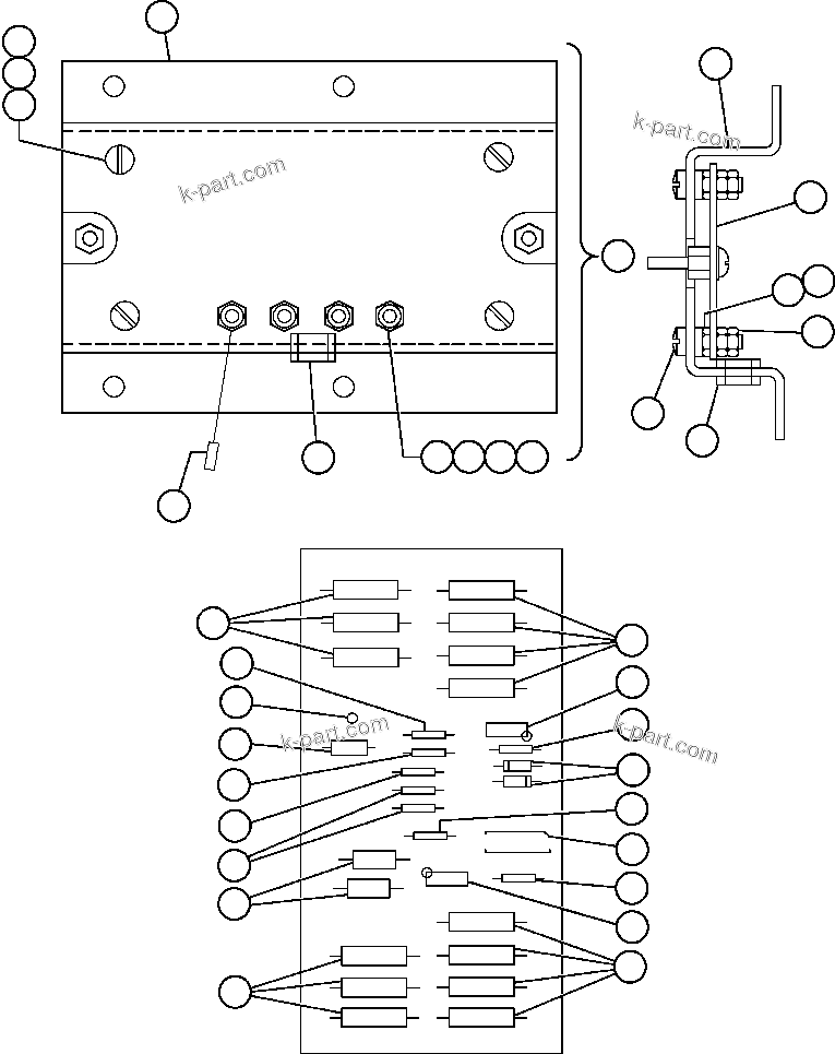 Komatsu parts book diagram for AFE47-BZ 730E  S/N A30246-A30256  HAMMERSLEY IRON: PANEL - VMM (VE6118)