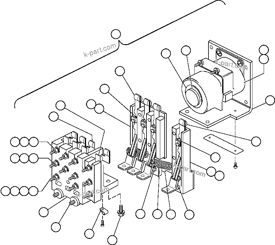 Komatsu parts book diagram for AFE47-BZ 730E  S/N A30246-A30256  HAMMERSLEY IRON: RELAY - CPR & GFR (VG7043)