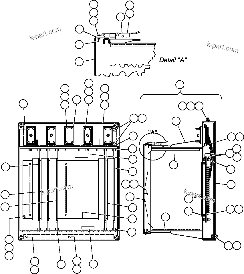 Komatsu parts book diagram for AFE47-BZ 730E  S/N A30246-A30256  HAMMERSLEY IRON: PANEL - STATEX III (PB8946)