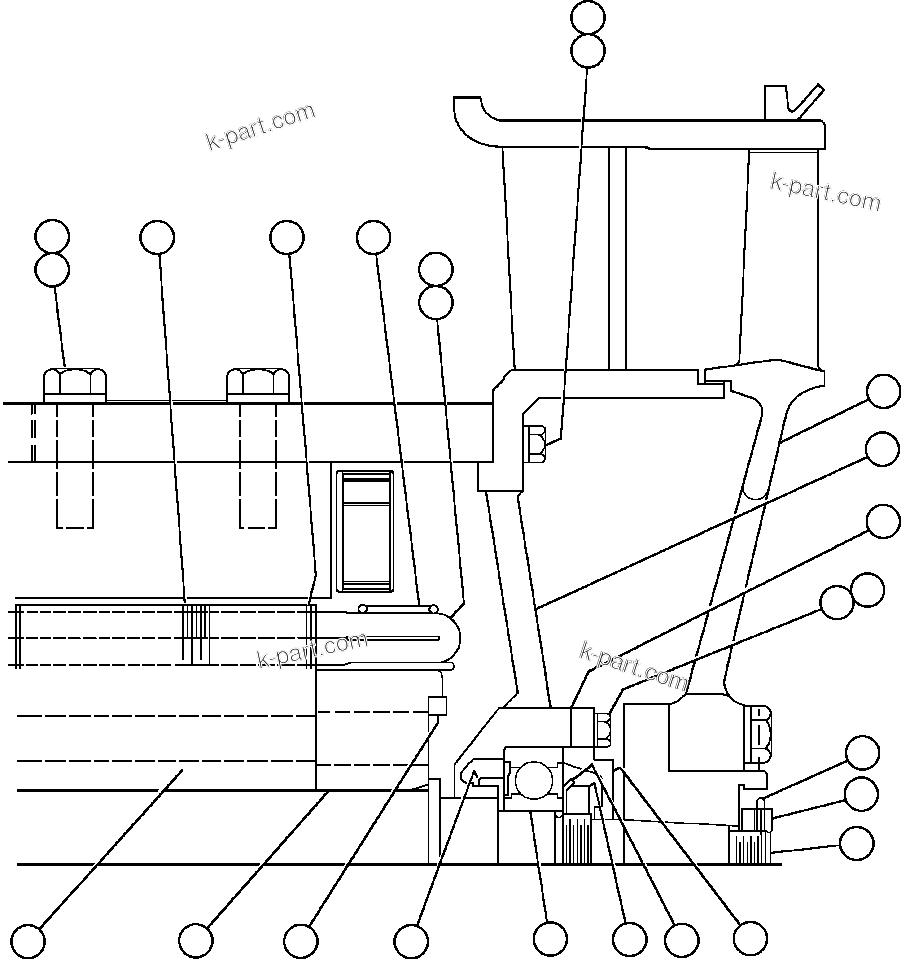 Komatsu parts book diagram for AFE47-BZ 730E  S/N A30246-A30256  HAMMERSLEY IRON: BLOWER UNIT - 1