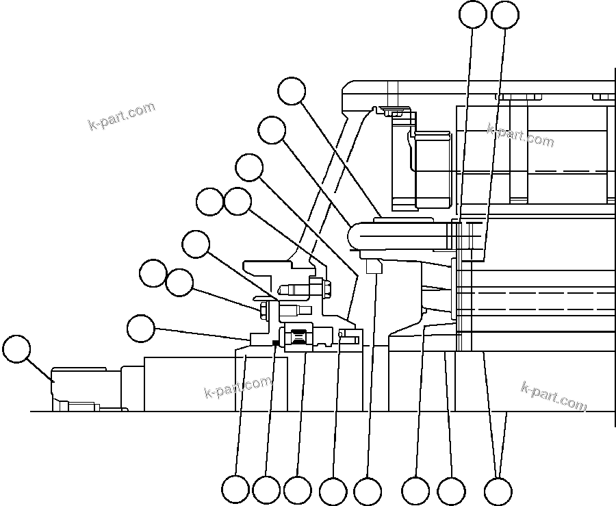 Komatsu parts book diagram for AFE47-BZ 730E  S/N A30246-A30256  HAMMERSLEY IRON: MOTORIZED WHEEL - 788FS10 - 2
