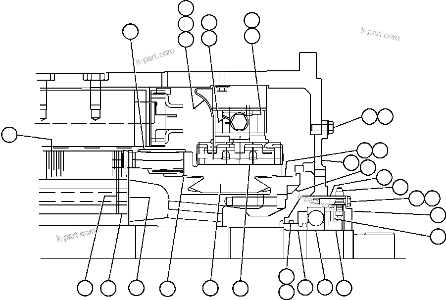 Komatsu parts book diagram for AFE47-BZ 730E  S/N A30246-A30256  HAMMERSLEY IRON: MOTORIZED WHEEL - 788FS10 - 3
