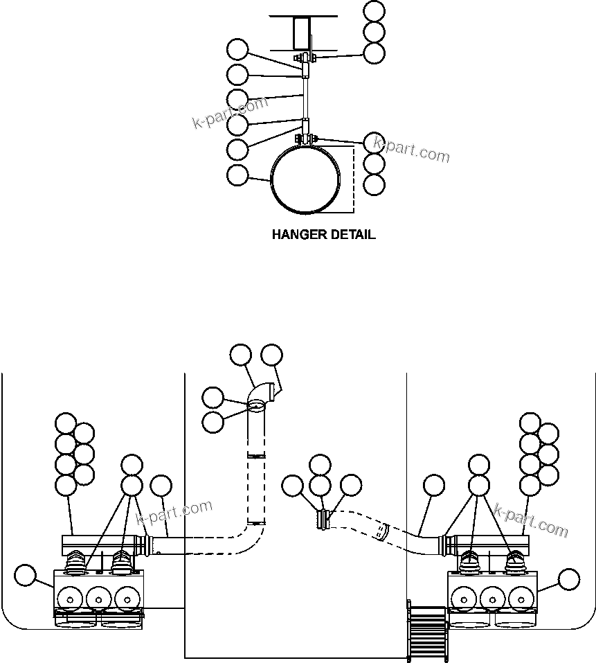 Komatsu parts book diagram for AFE47-CA 730E S/N A30257 & A30260  FOSCOR: AIR CLEANER PIPING & INSTALLATION