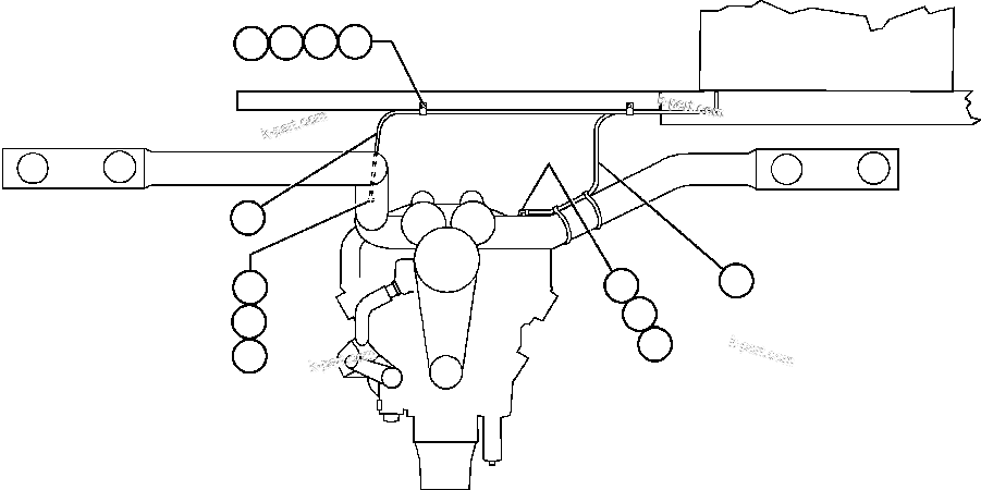 Komatsu parts book diagram for AFE47-CA 730E S/N A30257 & A30260  FOSCOR: AIR CLEANER SVC INDICATOR PIPING & INSTL