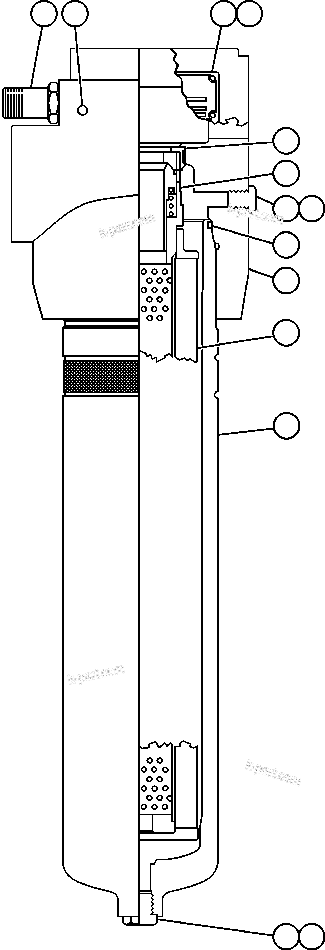 Komatsu parts book diagram for AFE47-CA 730E S/N A30257 & A30260  FOSCOR: FILTER ASSEMBLY (PB9666)
