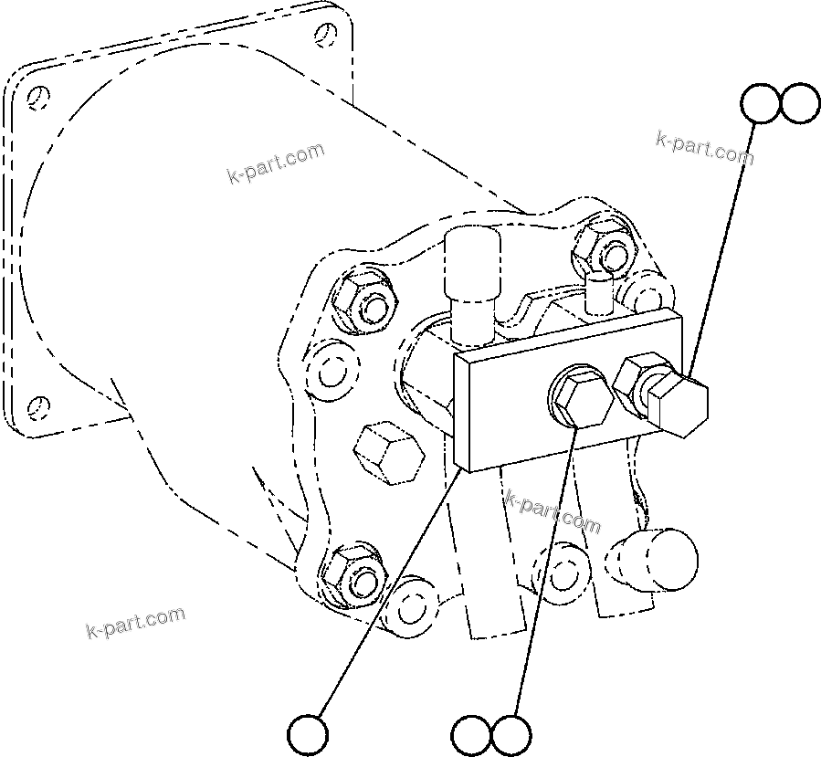 Komatsu parts book diagram for AFE47-CA 730E S/N A30257 & A30260  FOSCOR: ADJUSTABLE HOLD-DOWN ASSEMBLY (EJ1087)