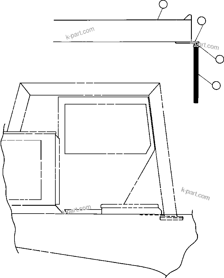 Komatsu parts book diagram for AFE47-CA 730E S/N A30257 & A30260  FOSCOR: BODY POSITION INDICATOR