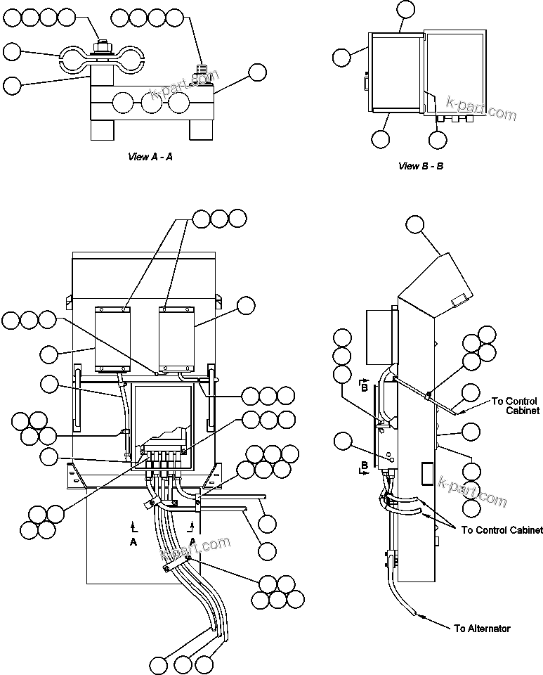 Komatsu parts book diagram for AFE47-CA 730E S/N A30257 & A30260  FOSCOR: BLOWER INLET WIRING INSTALLATION