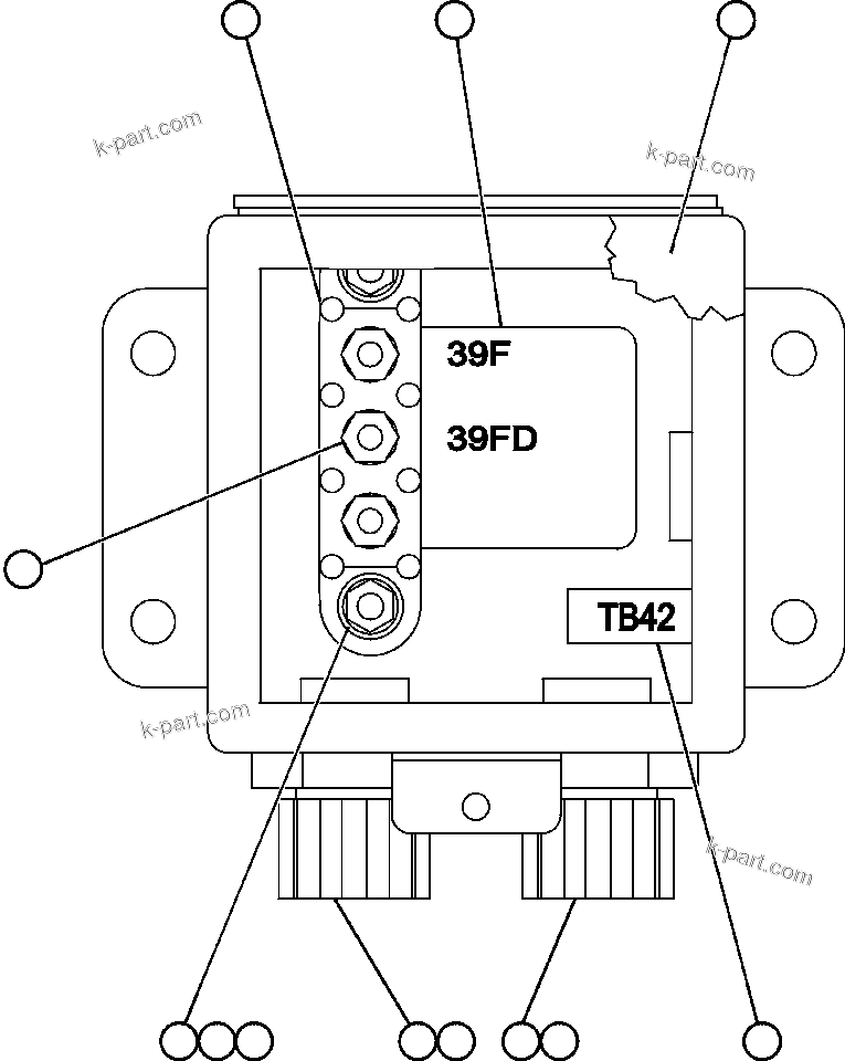 Komatsu parts book diagram for AFE47-CA 730E S/N A30257 & A30260  FOSCOR: JUNCTION BOX ASSEMBLY - L.H. (EK7632)