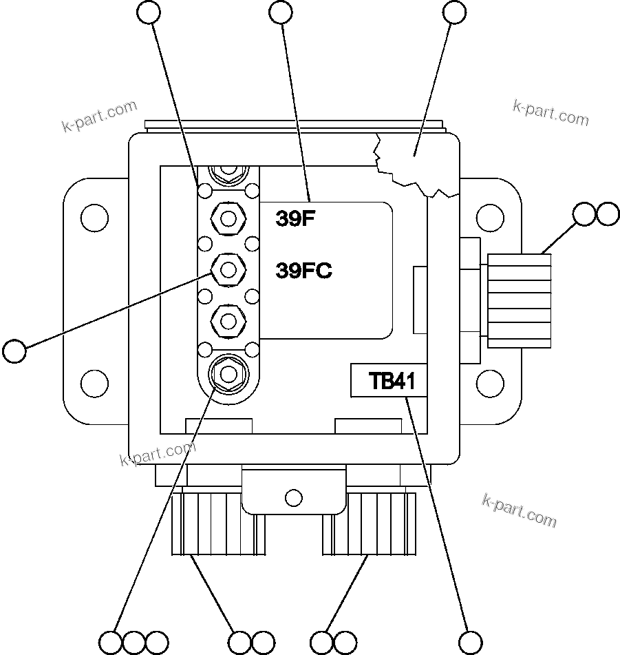 Komatsu parts book diagram for AFE47-CA 730E S/N A30257 & A30260  FOSCOR: JUNCTION BOX ASSEMBLY - R.H. (EK7633)