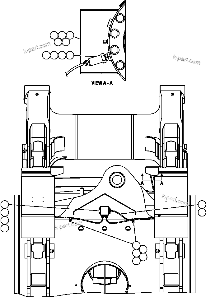 Komatsu parts book diagram for AFE47-CA 730E S/N A30257 & A30260  FOSCOR: PAYLOAD METER III - REAR SUSPENSIONS