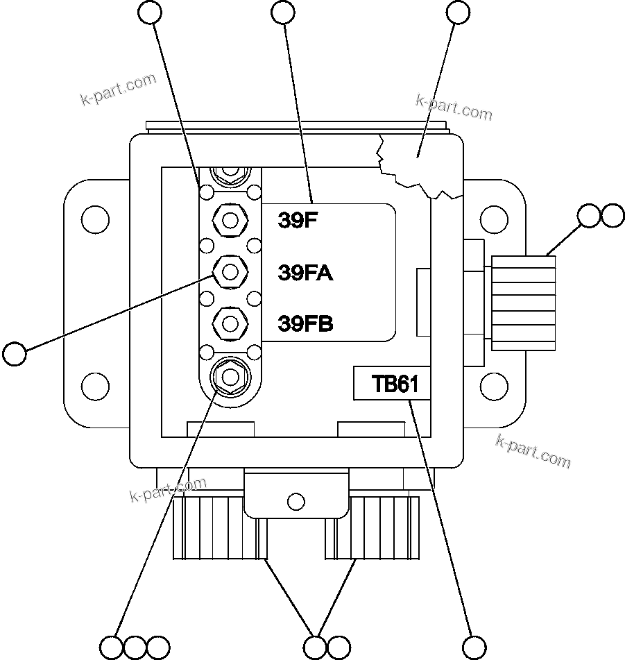 Komatsu parts book diagram for AFE47-CA 730E S/N A30257 & A30260  FOSCOR: JUNCTION BOX ASSEMBLY - REAR (EK7631)