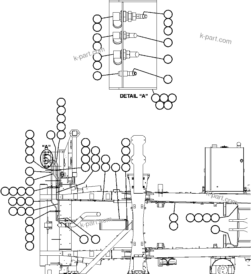 Komatsu parts book diagram for AFE47-CA 730E S/N A30257 & A30260  FOSCOR: SERVICE CENTER - R.H.