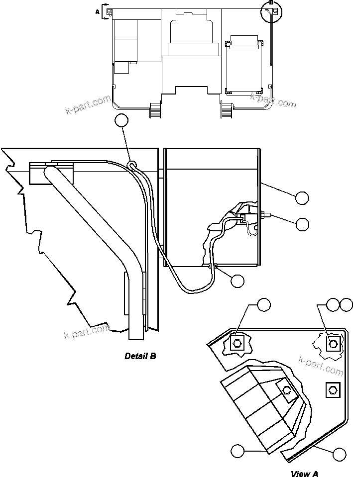 Komatsu parts book diagram for AFE47-CA 730E S/N A30257 & A30260  FOSCOR: BACKUP LIGHTS