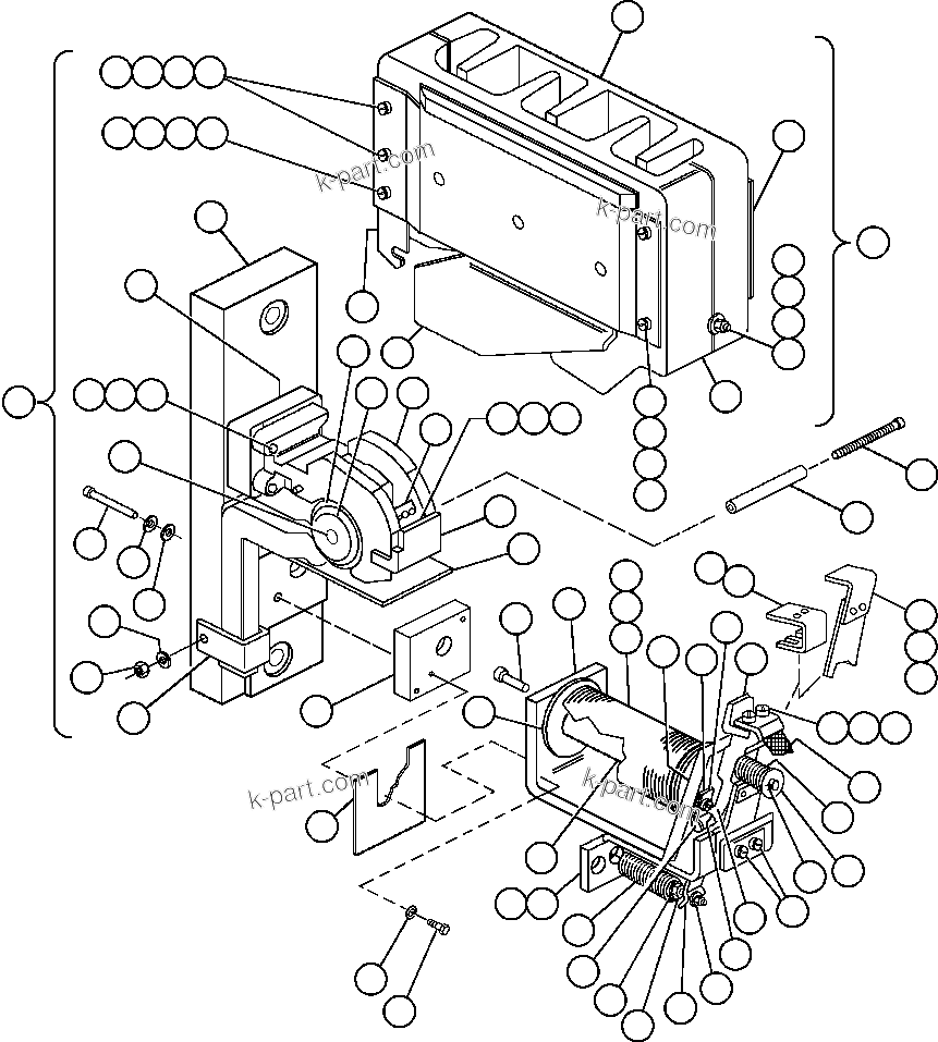 Komatsu parts book diagram for AFE47-CA 730E S/N A30257 & A30260  FOSCOR: CONTACTOR - GF & MF (VE1317)