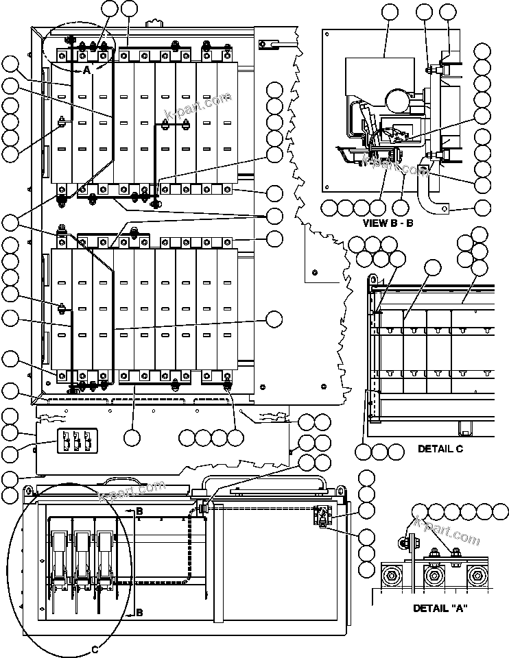 Komatsu parts book diagram for AFE47-CA 730E S/N A30257 & A30260  FOSCOR: BLOWN GRID - 3 STEP, 18 ELEMENT - 2