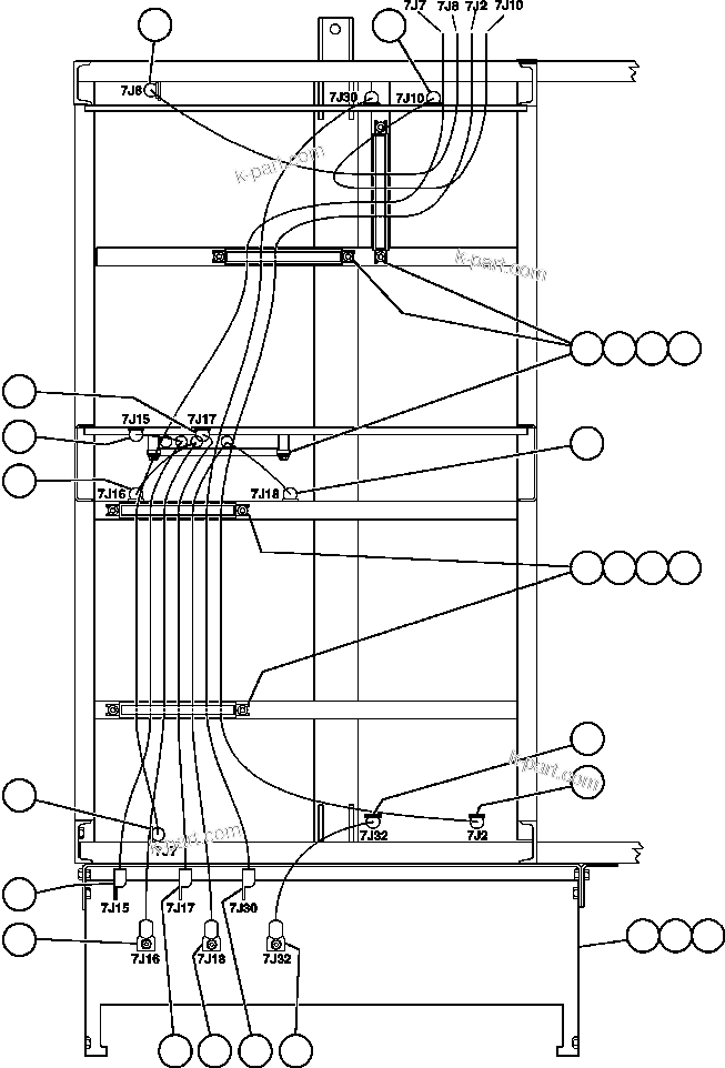 Komatsu parts book diagram for AFE47-CA 730E S/N A30257 & A30260  FOSCOR: BLOWN GRID - 3 STEP, 18 ELEMENT - 3