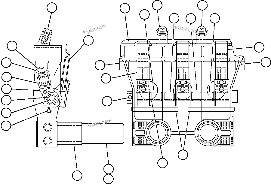 Komatsu parts book diagram for AFE47-CA 730E S/N A30257 & A30260  FOSCOR: MOTORIZED WHEEL - 788FS10 - 6
