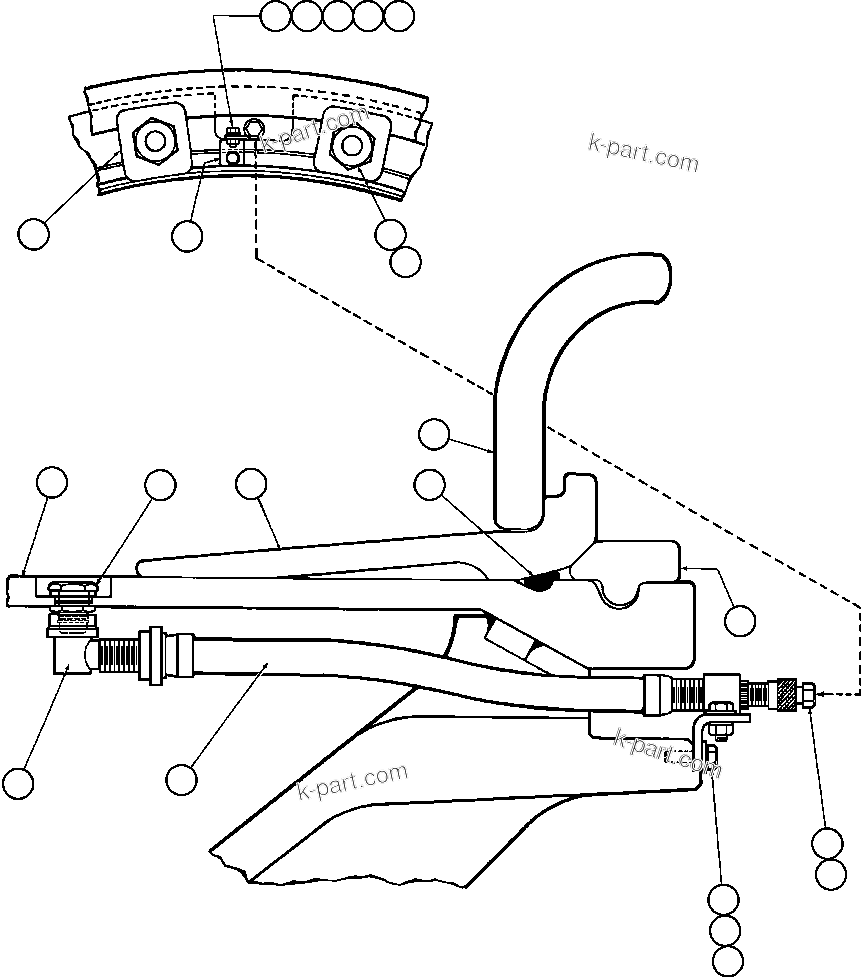 Komatsu parts book diagram for AFE47-CM 730E S/N A30310 & A30312-A30317  A.T. MASSEY: FRONT WHEEL & MOUNTING