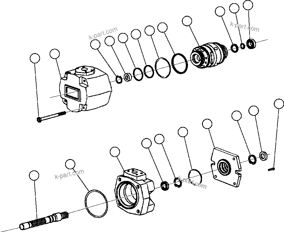 Komatsu parts book diagram for AFE47-CM 730E S/N A30310 & A30312-A30317  A.T. MASSEY: STEERING & BRAKE PUMP ASSEMBLY (PB9870)