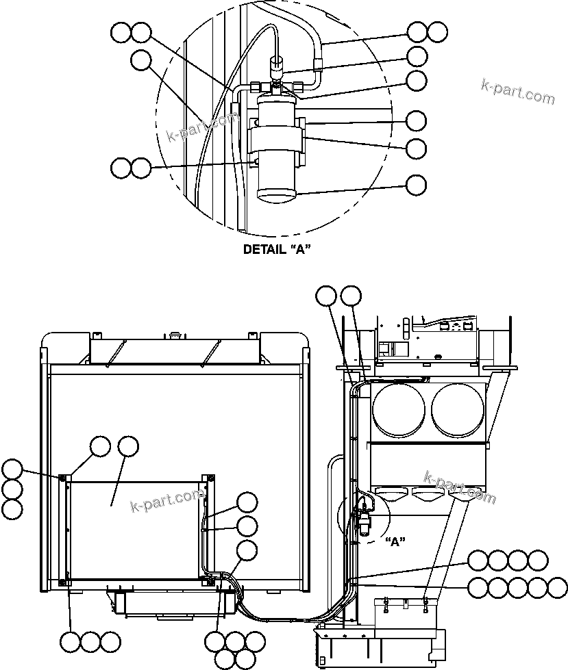 Komatsu parts book diagram for AFE47-CM 730E S/N A30310 & A30312-A30317  A.T. MASSEY: AIR CONDITIONER PIPING & INSTL
