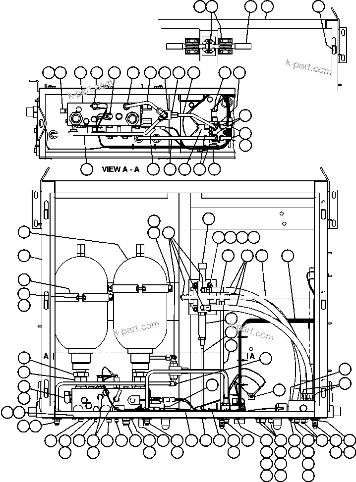 Komatsu parts book diagram for AFE47-CM 730E S/N A30310 & A30312-A30317  A.T. MASSEY: BRAKE CABINET ASSEMBLY