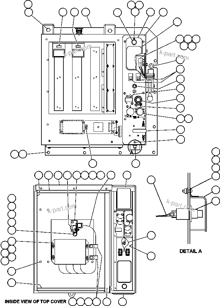 Komatsu parts book diagram for AFE47-CM 730E S/N A30310 & A30312-A30317  A.T. MASSEY: CAB INTERFACE COMPARTMENT