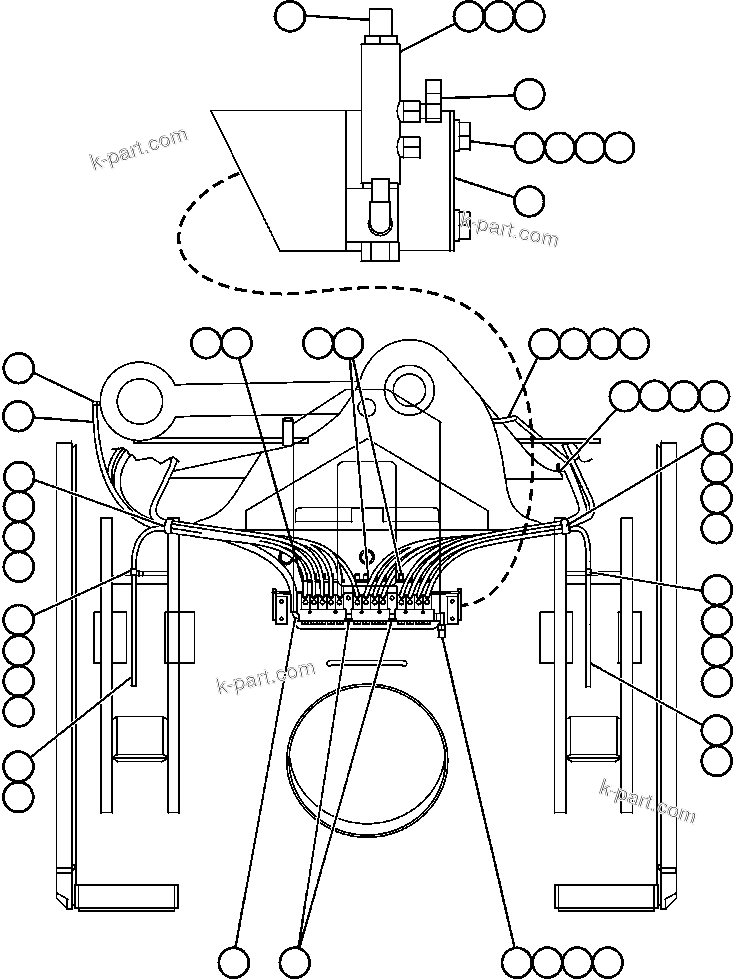 Komatsu parts book diagram for AFE47-CM 730E S/N A30310 & A30312-A30317  A.T. MASSEY: AUTOMATIC LUBRICATION SYSTEM - 4