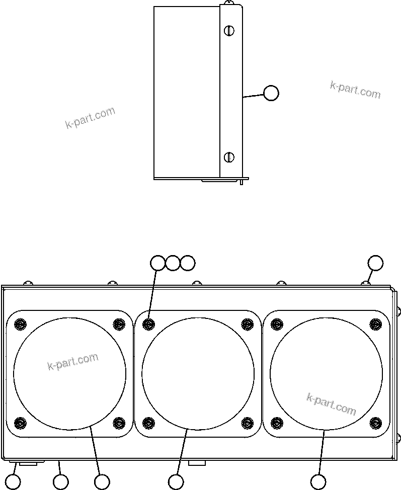 Komatsu parts book diagram for AFE47-CM 730E S/N A30310 & A30312-A30317  A.T. MASSEY: PAYLOAD METER III - INDICATOR LIGHT ASSEMBLY