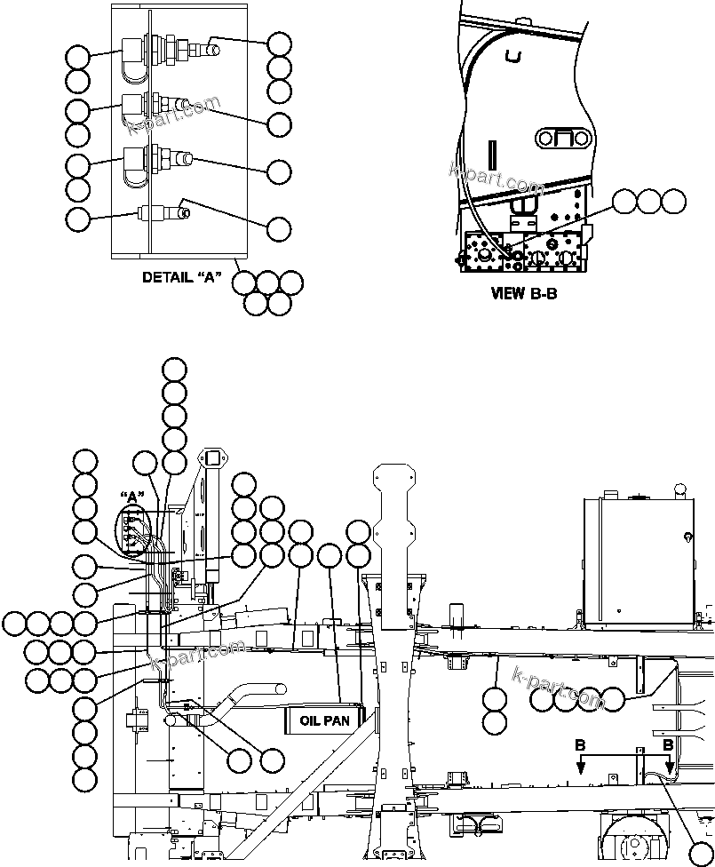 Komatsu parts book diagram for AFE47-CM 730E S/N A30310 & A30312-A30317  A.T. MASSEY: SERVICE CENTER - R.H.