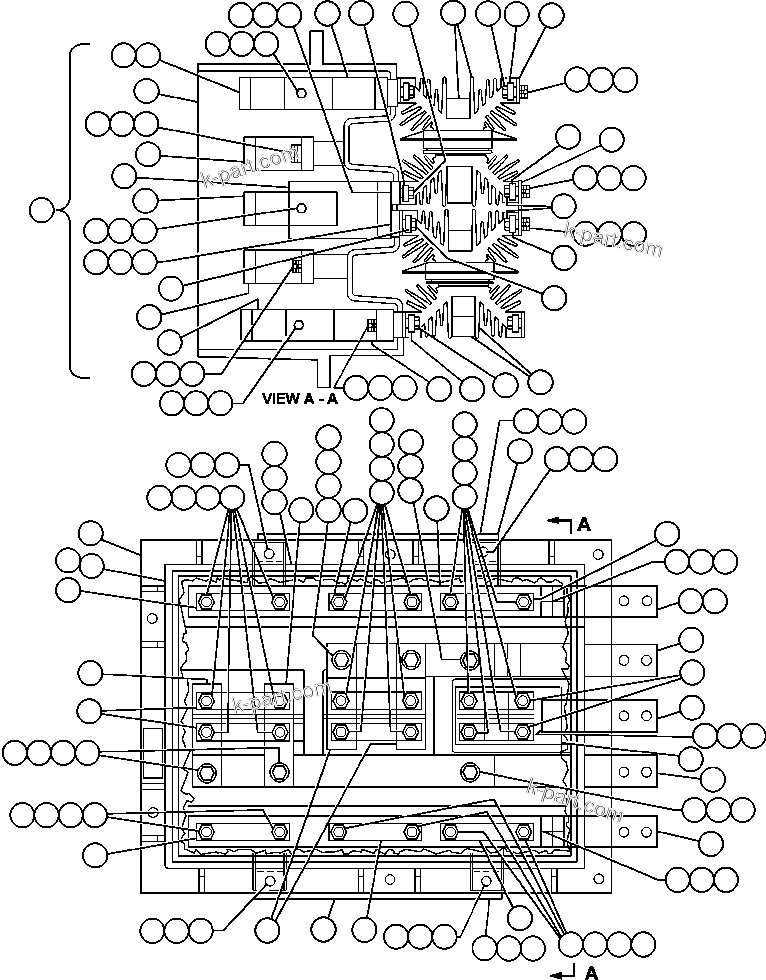 Komatsu parts book diagram for AFE47-CM 730E S/N A30310 & A30312-A30317  A.T. MASSEY: PANEL - RECTIFIER (PB6489)