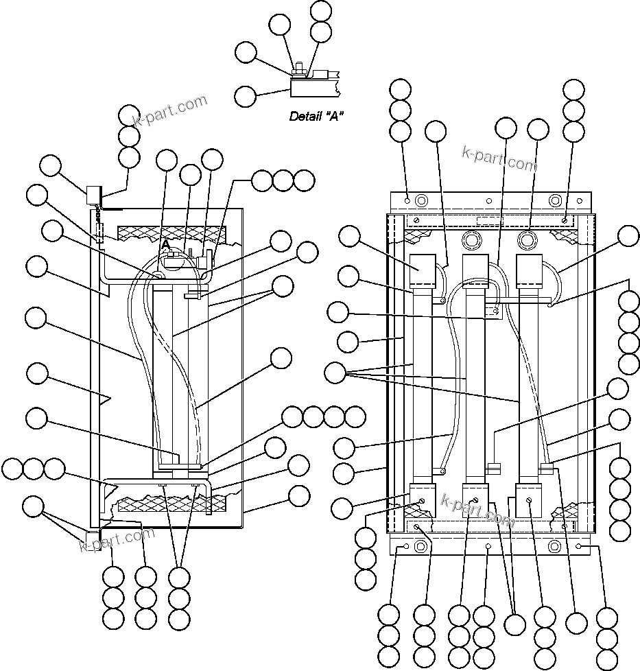 Komatsu parts book diagram for AFE47-CM 730E S/N A30310 & A30312-A30317  A.T. MASSEY: PANEL - GROUND FAULT RESISTOR (PB5508)