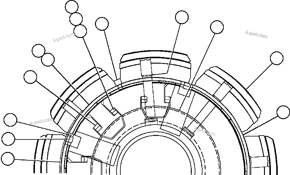 Komatsu parts book diagram for AFE47-CM 730E S/N A30310 & A30312-A30317  A.T. MASSEY: ALTERNATOR - 22M2 - 2