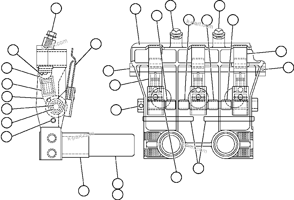 Komatsu parts book diagram for AFE47-CM 730E S/N A30310 & A30312-A30317  A.T. MASSEY: MOTORIZED WHEEL - 788FS10 - 6