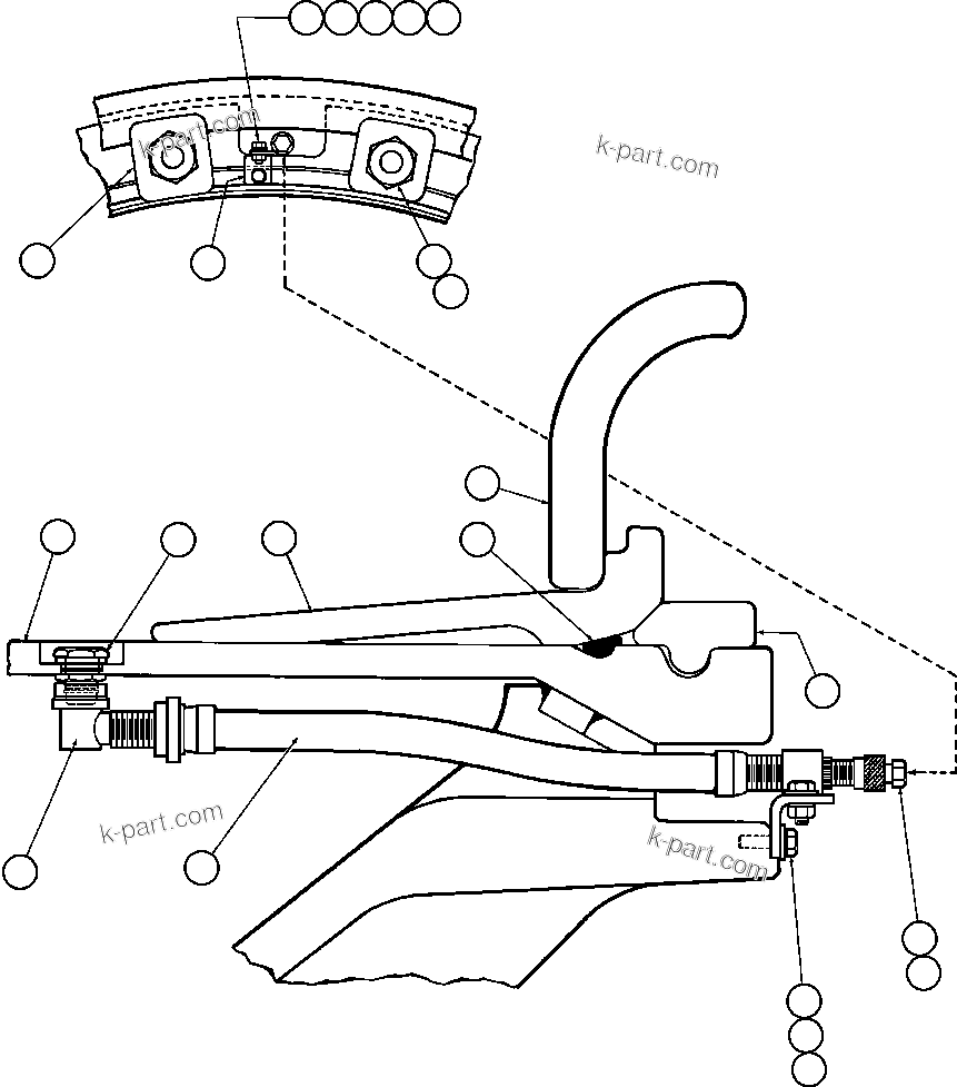 Komatsu parts book diagram for AFE47-DH 730E S/N A30375             ALCOA: FRONT WHEEL & MOUNTING