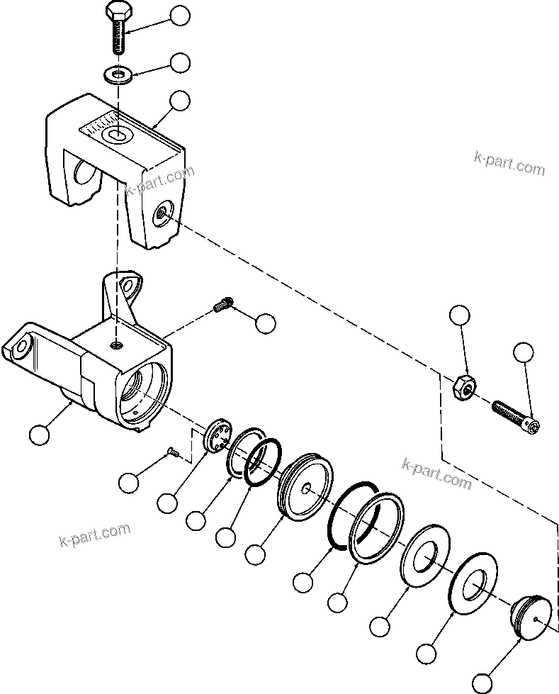 Komatsu parts book diagram for AFE47-DH 730E S/N A30375             ALCOA: PARKING BRAKE ASSEMBLY (PB8995)