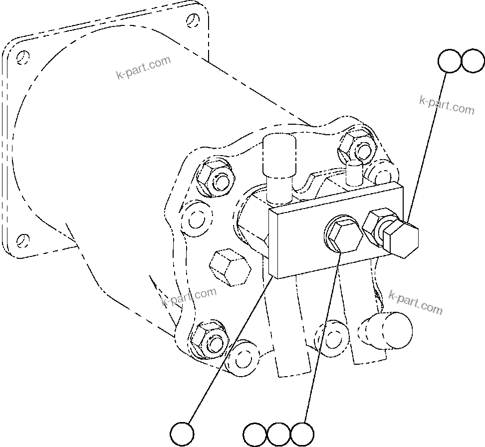Komatsu parts book diagram for AFE47-DH 730E S/N A30375             ALCOA: ADJUSTABLE HOLD-DOWN ASSEMBLY (EJ1087)