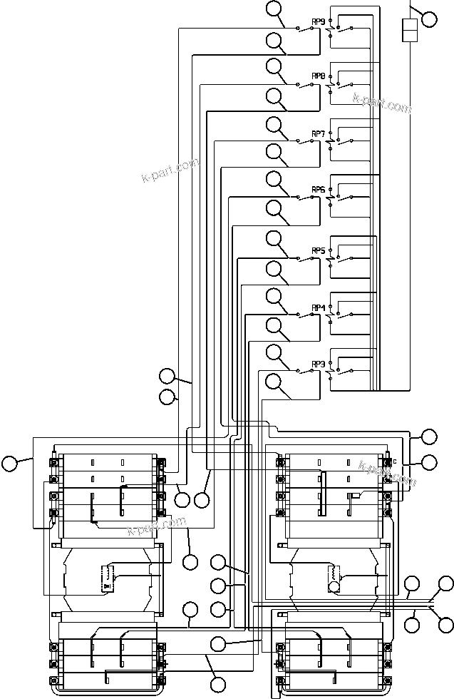 Komatsu parts book diagram for AFE47-DH 730E S/N A30375             ALCOA: ELECTRIC POWER COMPONENTS WIRING - 1