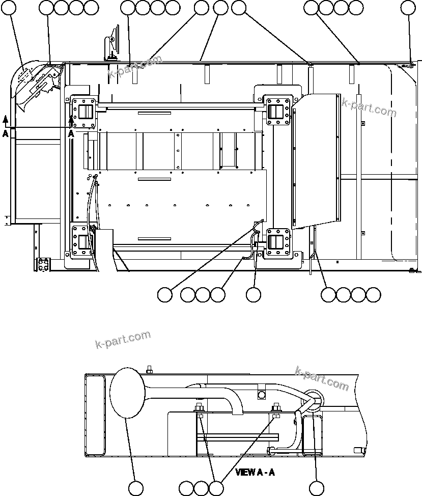 Komatsu parts book diagram for AFE47-DH 730E S/N A30375             ALCOA: L.H. DECK WIRING