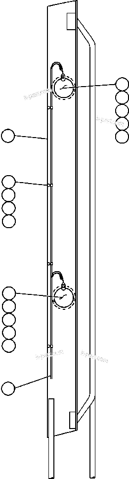 Komatsu parts book diagram for AFE47-DH 730E S/N A30375             ALCOA: R.H. LADDER ASSEMBLY