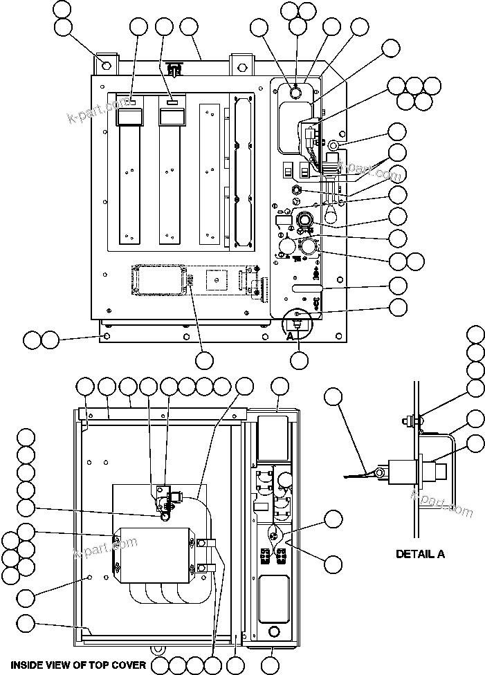Komatsu parts book diagram for AFE47-DH 730E S/N A30375             ALCOA: CAB INTERFACE COMPARTMENT