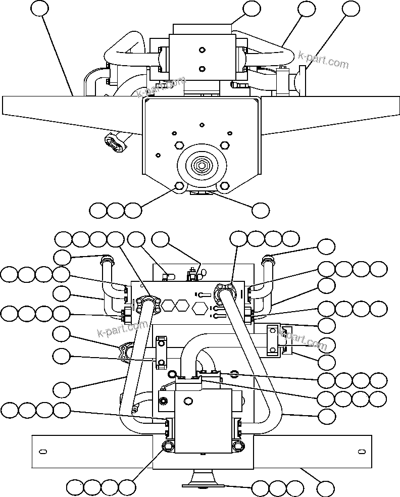 Komatsu parts book diagram for AFE47-DH 730E S/N A30375             ALCOA: HOIST PUMP MODULE