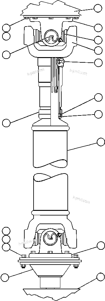 Komatsu parts book diagram for AFE47-DH 730E S/N A30375             ALCOA: DRIVE SHAFT INSTALLATION