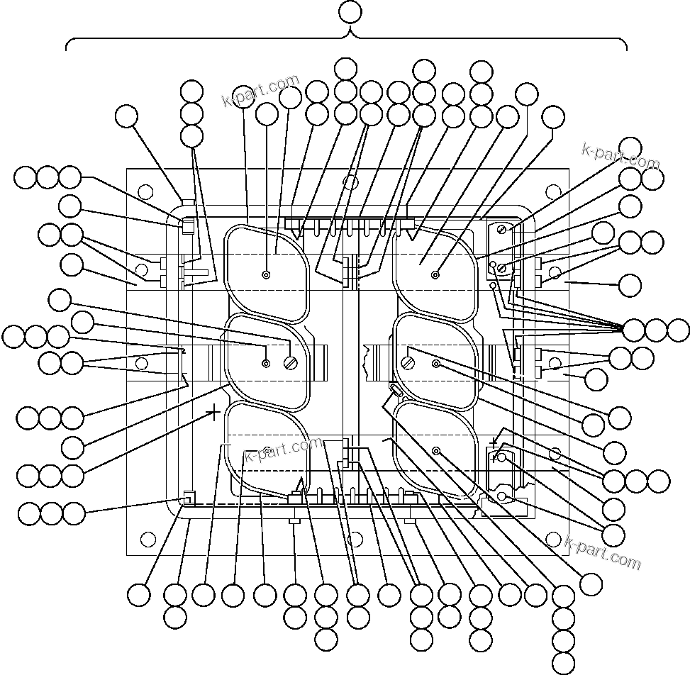Komatsu parts book diagram for AFE47-DH 730E S/N A30375             ALCOA: PANEL - A.F.S.E. (PB8838)