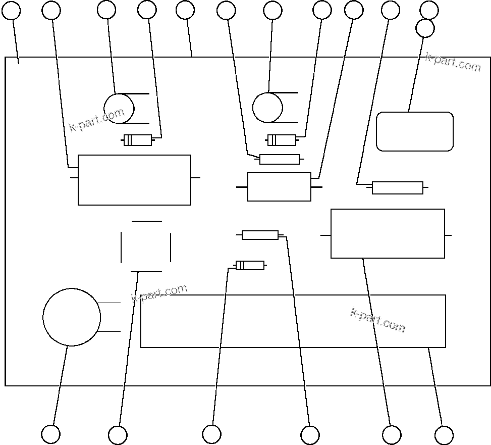 Komatsu parts book diagram for AFE47-DH 730E S/N A30375             ALCOA: PANEL - F.D.P. (VE6113)